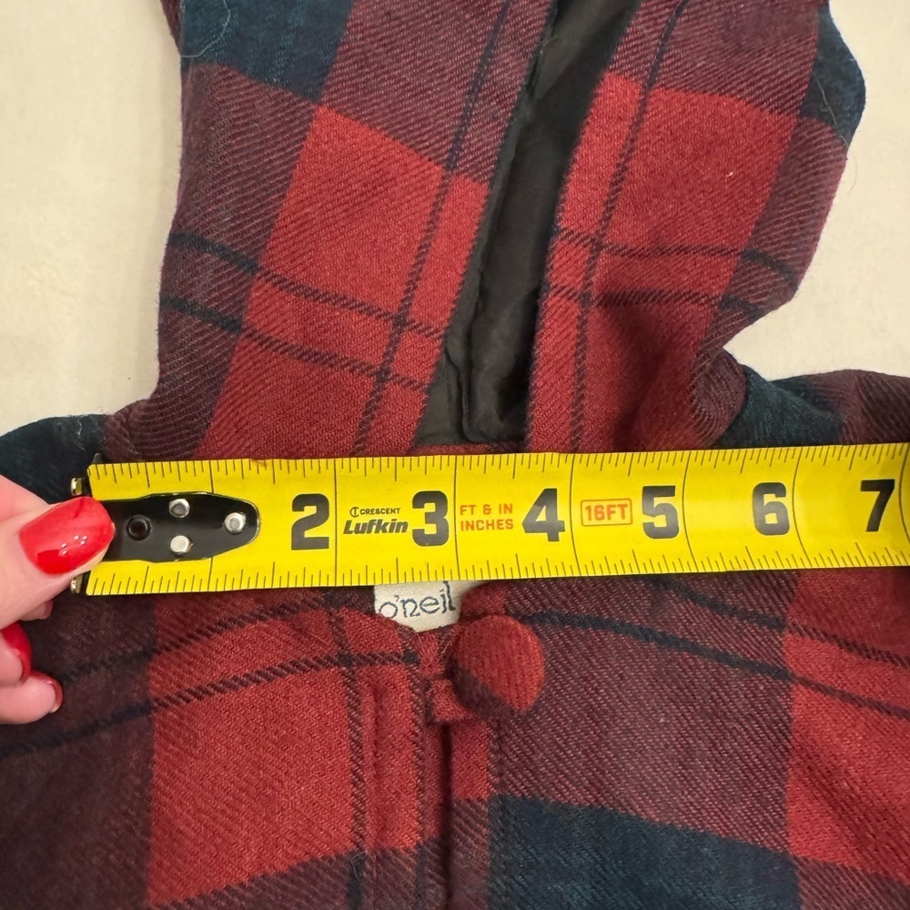 O’Neil of Dublin Wool Blend Girl’s Plaid Hooded Cape Poncho, sz S - Picture 11 of 14